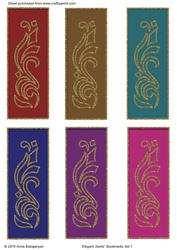 Elegant Swirls Bookmarks Set 1