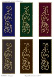 Elegant Swirls Bookmarks Set 3