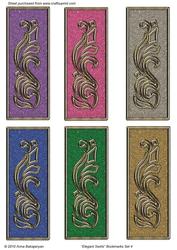 Elegant Swirls Bookmarks Set 4