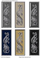 Elegant Swirls Bookmarks Set 5