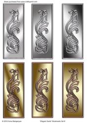 Elegant Swirls Bookmarks Set 6