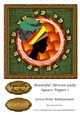 Beautiful African Lady Square Topper 1