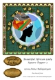 Beautiful African Lady Square Topper 2