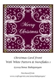 Christmas Card Front With White Pattern & Snowflakes 1