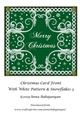 Christmas Card Front With White Pattern & Snowflakes 3
