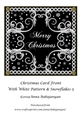 Christmas Card Front With White Pattern & Snowflakes 5