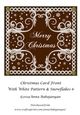 Christmas Card Front With White Pattern & Snowflakes 6