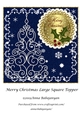 Merry Christmas Large Square Topper