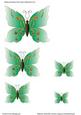 Affection Butterflies (green) Toppers/embellishments
