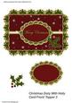Christmas Doily with Holly Card Front/ Topper 3