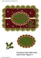 Christmas Doily with Holly Card Front/ Topper 4