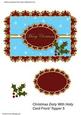 Christmas Doily with Holly Card Front/ Topper 5