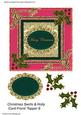 Christmas Swirls & Holly Card Front/ Topper 8