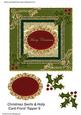Christmas Swirls & Holly Card Front/ Topper 9