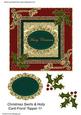 Christmas Swirls & Holly Card Front/ Topper 11