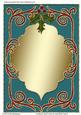 Christmas Swirly Frame & Holly Blank Card 4