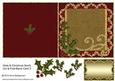 Holly & Christmas Swirls Cut & Fold Blank Card 3