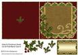 Holly & Christmas Swirls Cut & Fold Blank Card 4