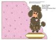 Brown Poodle Wavy Edge Cut & Fold Corner Card 1