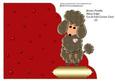Brown Poodle Wavy Edge Cut & Fold Corner Card 2