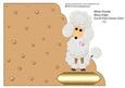 White Poodle Wavy Edge Cut & Fold Corner Card 1