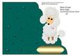 White Poodle Wavy Edge Cut & Fold Corner Card 2