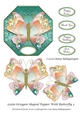 5x5in Octagon Shaped Topper With Butterfly 3