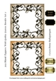 5x5 Blank Toppers With Gothic Leaves Border Set 2
