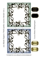 5x5 Blank Toppers With Gothic Leaves Border Set 3