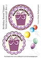 Birthday Round Topper With Cartoon Gift Box 2