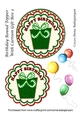 Birthday Round Topper With Cartoon Gift Box 3