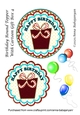Birthday Round Topper With Cartoon Gift Box 4