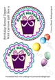 Birthday Round Topper With Cartoon Gift Box 5