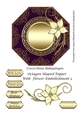 Octagon Shaped Topper With Flower Embellishment 3