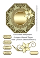 Octagon Shaped Topper With Flower Embellishment 5