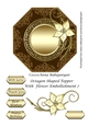 Octagon Shaped Topper With Flower Embellishment 7