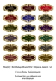Happy Birthday Beautiful Shaped Labels