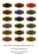 Best Wishes Beautiful Shaped Labels