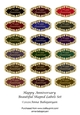 Happy Anniversary Beautiful Shaped Labels