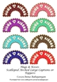 Hugs & Kisses Scalloped Arched Large Captions or Toppers