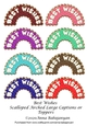 Best Wishes Scalloped Arched Large Captions or Toppers