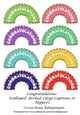 Congratulations Scalloped Arched Large Captions or Toppers