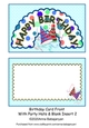 Birthday Card Front With Party Hats & Blank Insert 2