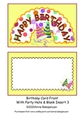 Birthday Card Front With Party Hats & Blank Insert 3