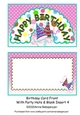 Birthday Card Front With Party Hats & Blank Insert 4