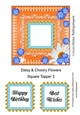 Daisy & Chicory Flowers Square Topper 2