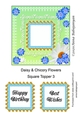 Daisy & Chicory Flowers Square Topper 3