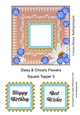 Daisy & Chicory Flowers Square Topper 5