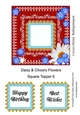 Daisy & Chicory Flowers Square Topper 6