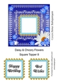 Daisy & Chicory Flowers Square Topper 8